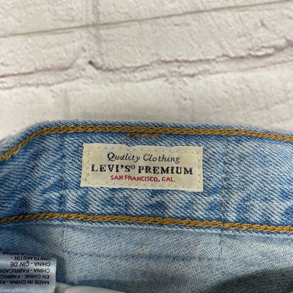 Levi's Women Ribcage Straight Ankle Jeans Size 27 Blue Denim B338 -17 - Picture 11 of 16